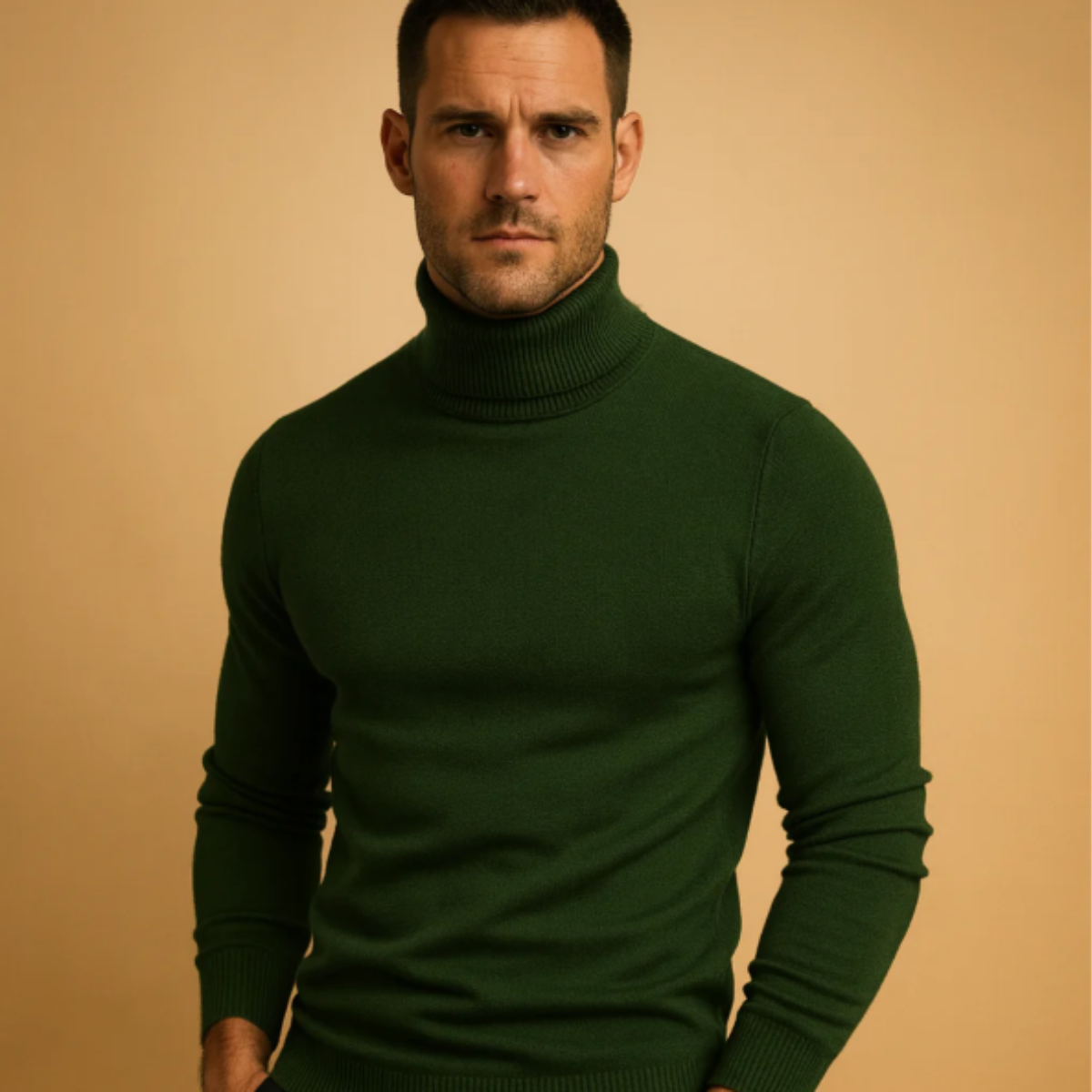The Tarryton Men’s Casual Slim Fit Knitted Turtleneck Sweater