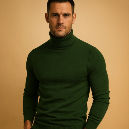 The Tarryton Men’s Casual Slim Fit Knitted Turtleneck Sweater
