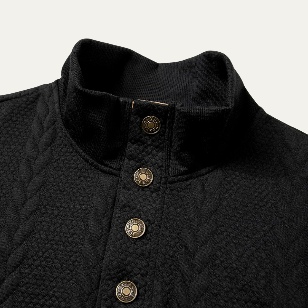 The Cervo Men’s Button Collar Knit Jacquard Sweater