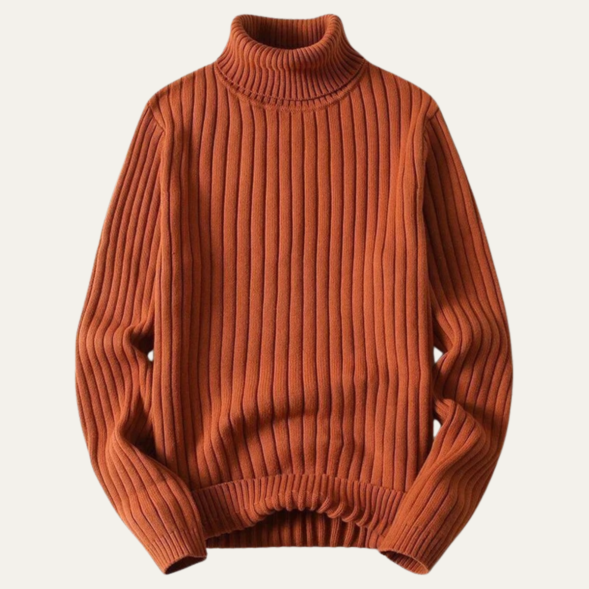 The Manchester Men's Wool Ribbed Turtleneck Knit Sweater
