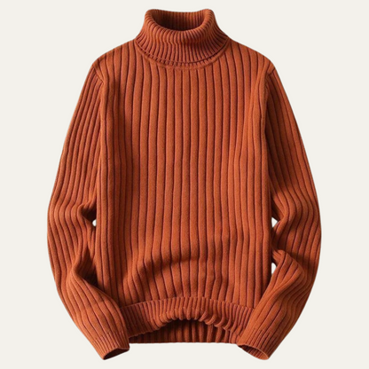 The Manchester Men's Wool Ribbed Turtleneck Knit Sweater