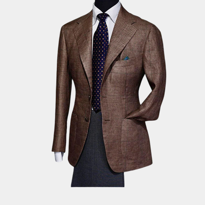 The Hartford Men’s Cotton Half Zip Ribbed Knit Sweater with Stand Collar