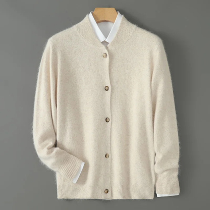 The Coimbra Men’s Elegant Cashmere Stand Collar Knit Cardigan