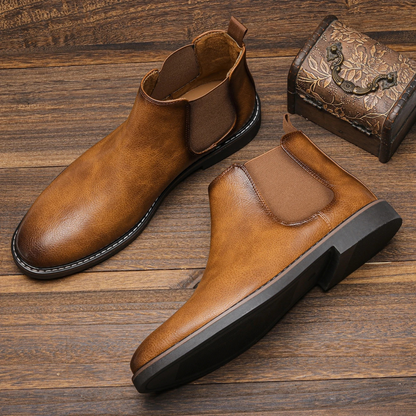 The Tavolara Men’s Classic Leather Slip On Chelsea Boots
