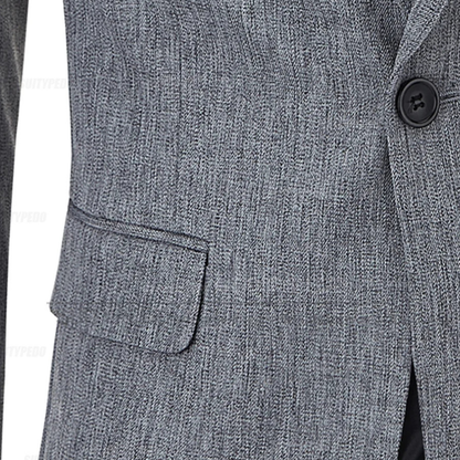 The Mandello Men’s Single Breasted Lightweight Slim Fit Linen Blazer Jacket