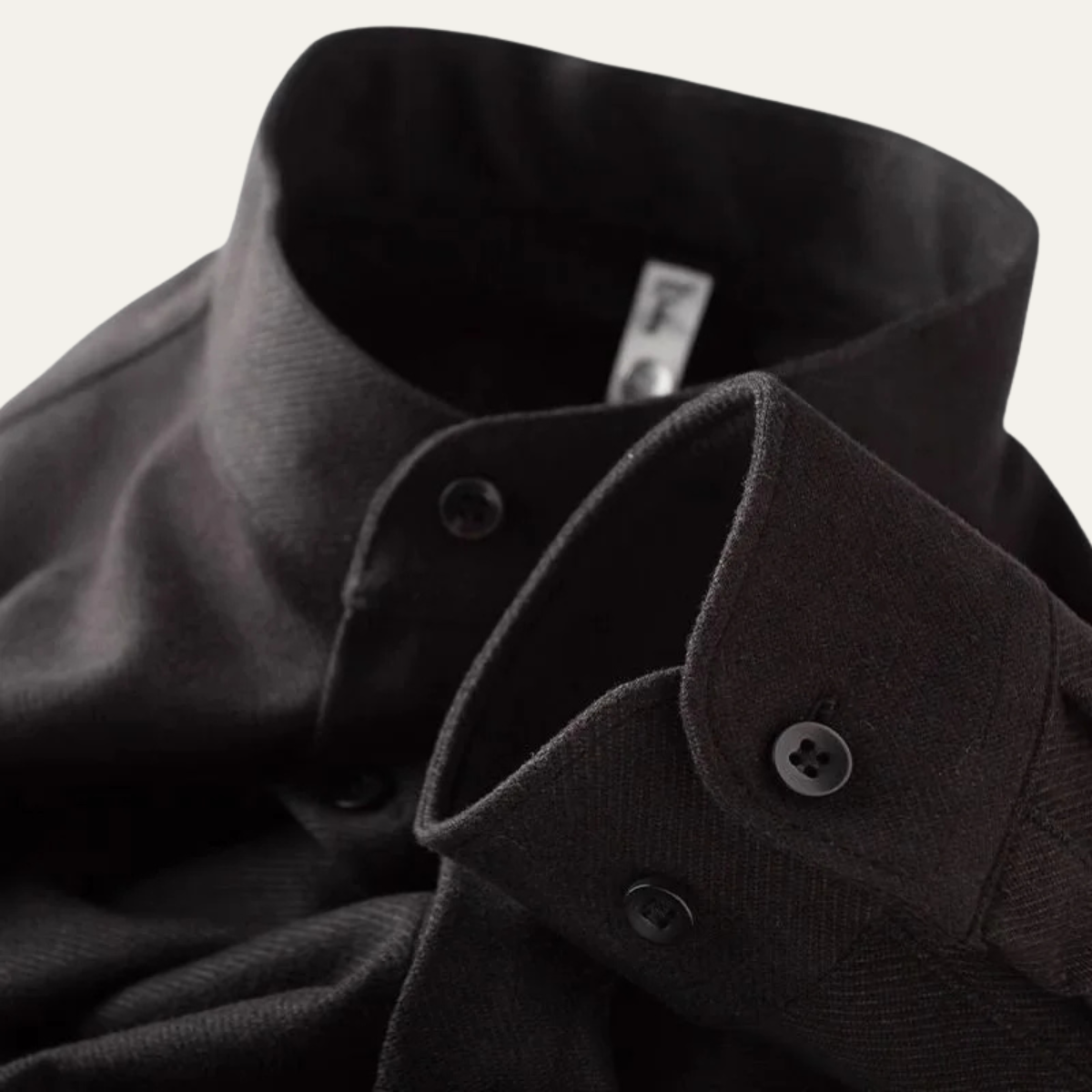 The Rockwell Men’s Thick Flannel Shirt – Long Sleeve Stand Collar Casual Top