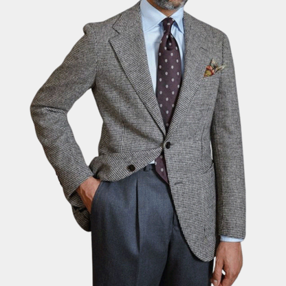 The Hartford Men’s Cotton Half Zip Ribbed Knit Sweater with Stand Collar