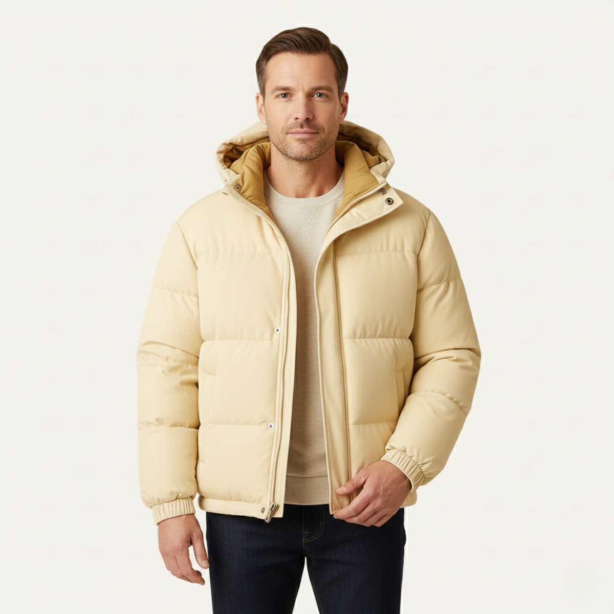 The Kingsbury Men’s Warm Quilted Puffer Hooded Winter Jacket