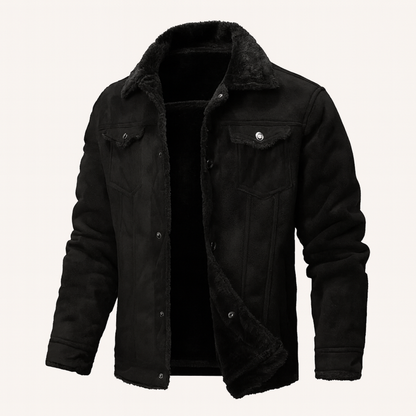 The Quebec Fleece Lined Suede Leather Jacket for Men