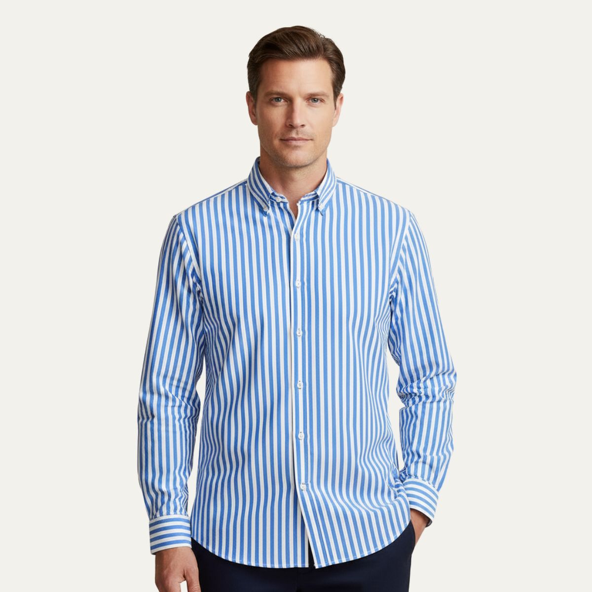 The London Striped Cotton Shirt for Men
