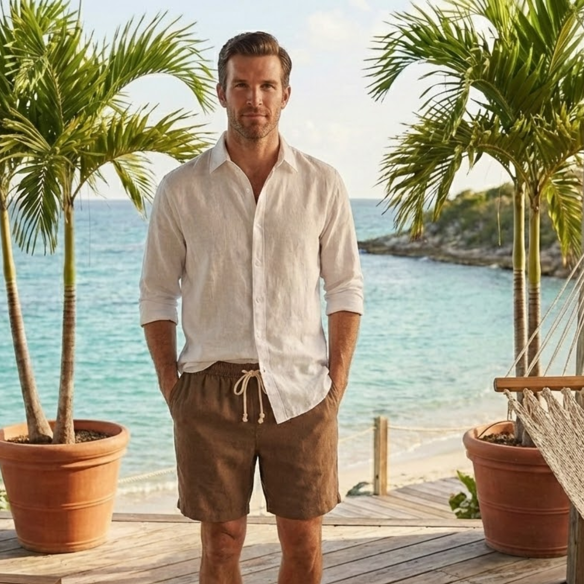 The Rowley Linen Shorts – Drawstring Shorts for Men