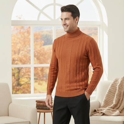 The Dumbarton Men’s Slim Fit Knit Turtleneck Sweater