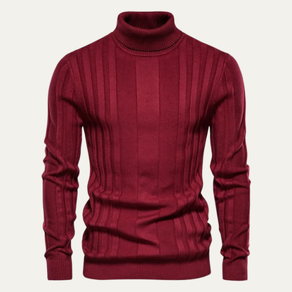 The Dumbarton Men’s Slim Fit Knit Turtleneck Sweater