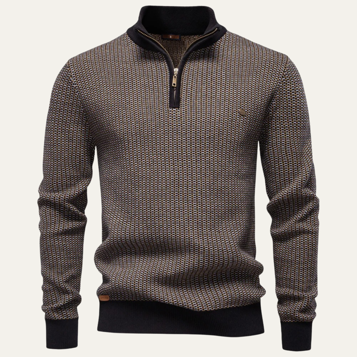 The Darrow Men’s Trendy Quarter Zip Knitted Sweater