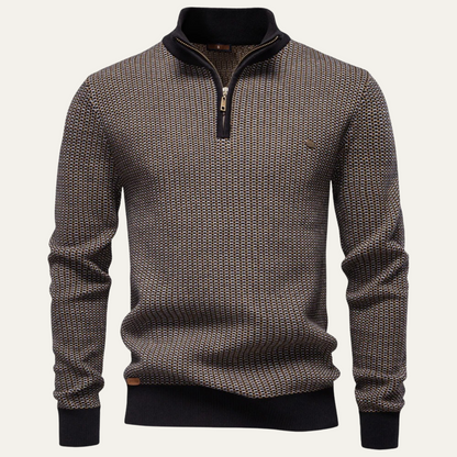 The Darrow Men’s Trendy Quarter Zip Knitted Sweater
