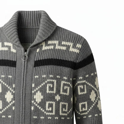 The Orvieto Men’s Vintage Thick Winter Shawl Collar Knit Cardigan