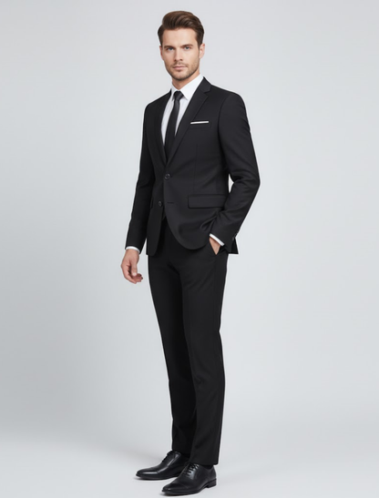 Men’s Smart Two-Piece Suit for Formal Events