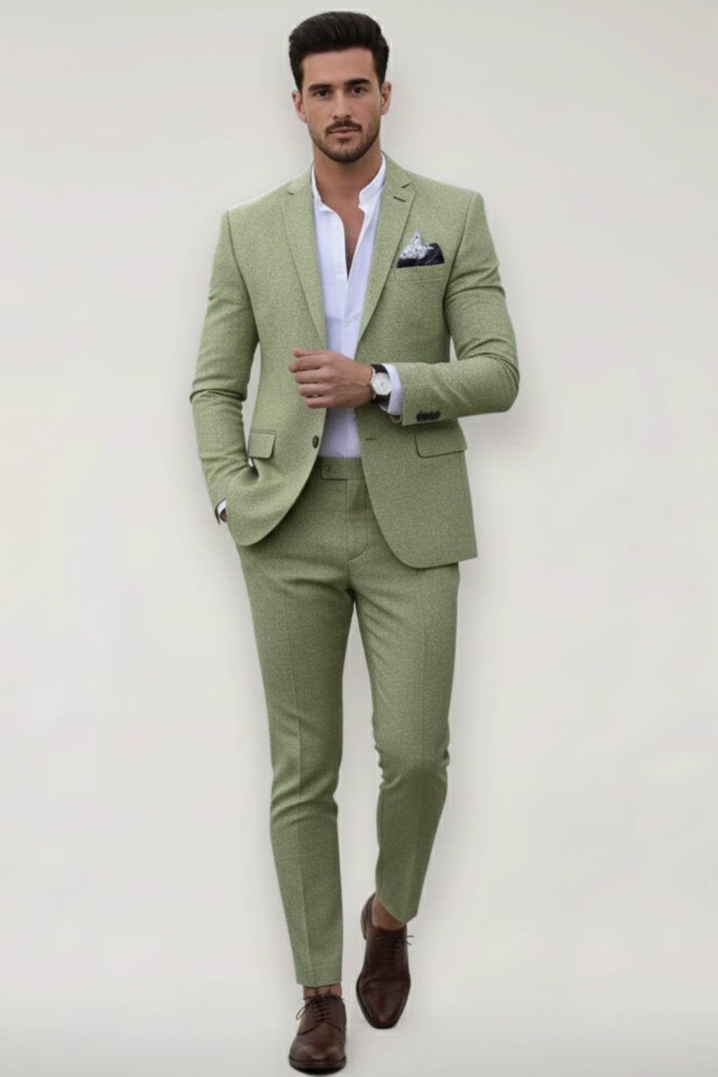 Men's Slim Fit 2-Piece Suit - Stylish Blazer and Trousers for Weddings and Formal Events