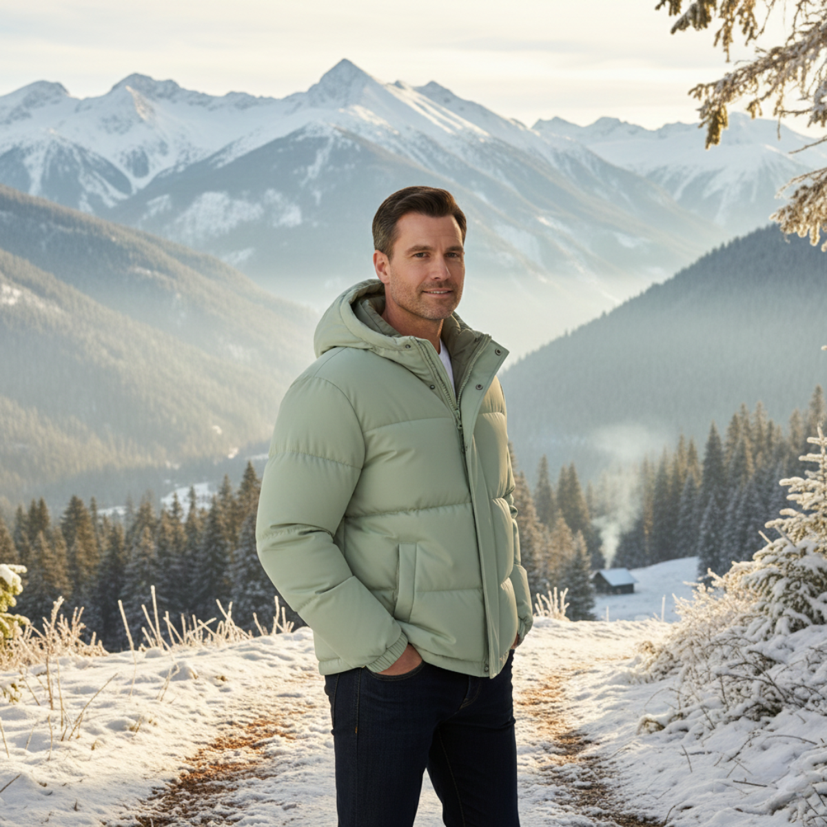 The Kingsbury Men’s Warm Quilted Puffer Hooded Winter Jacket