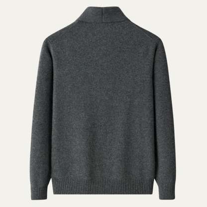 The Serravalle Men’s Button Up Knit Cashmere Shawl Collar Cardigan