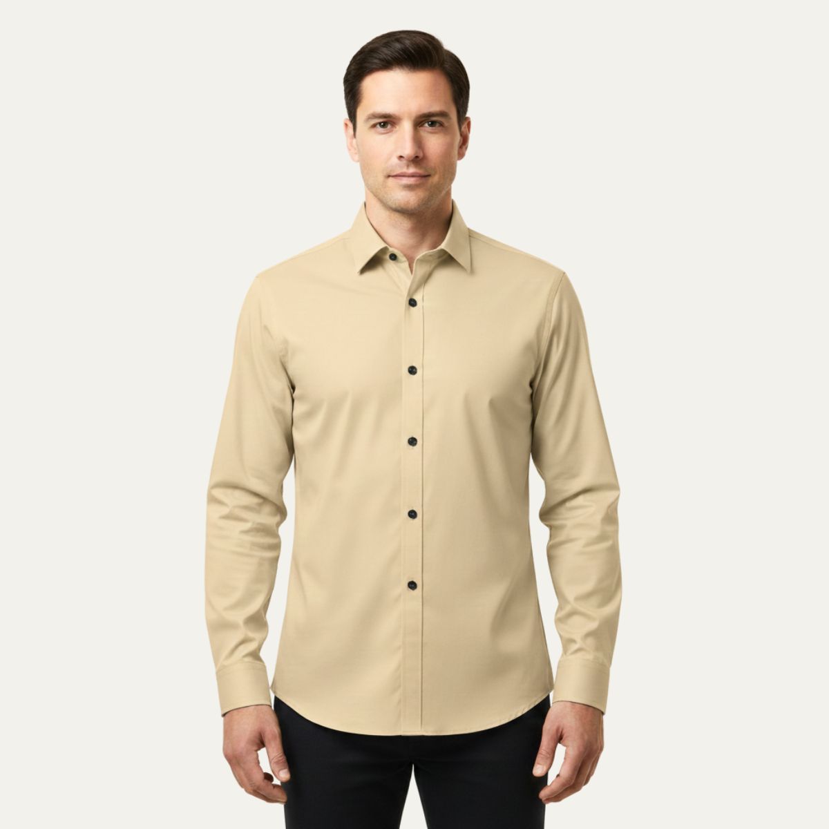 The Pantelleria Men's Elegant Solid Color Business Shirt