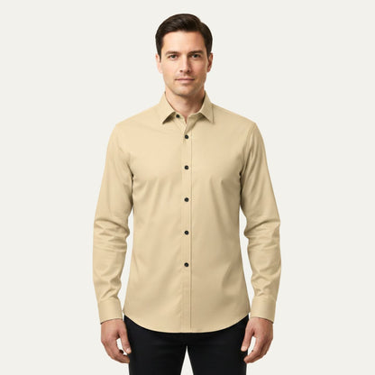 The Pantelleria Men's Elegant Solid Color Business Shirt