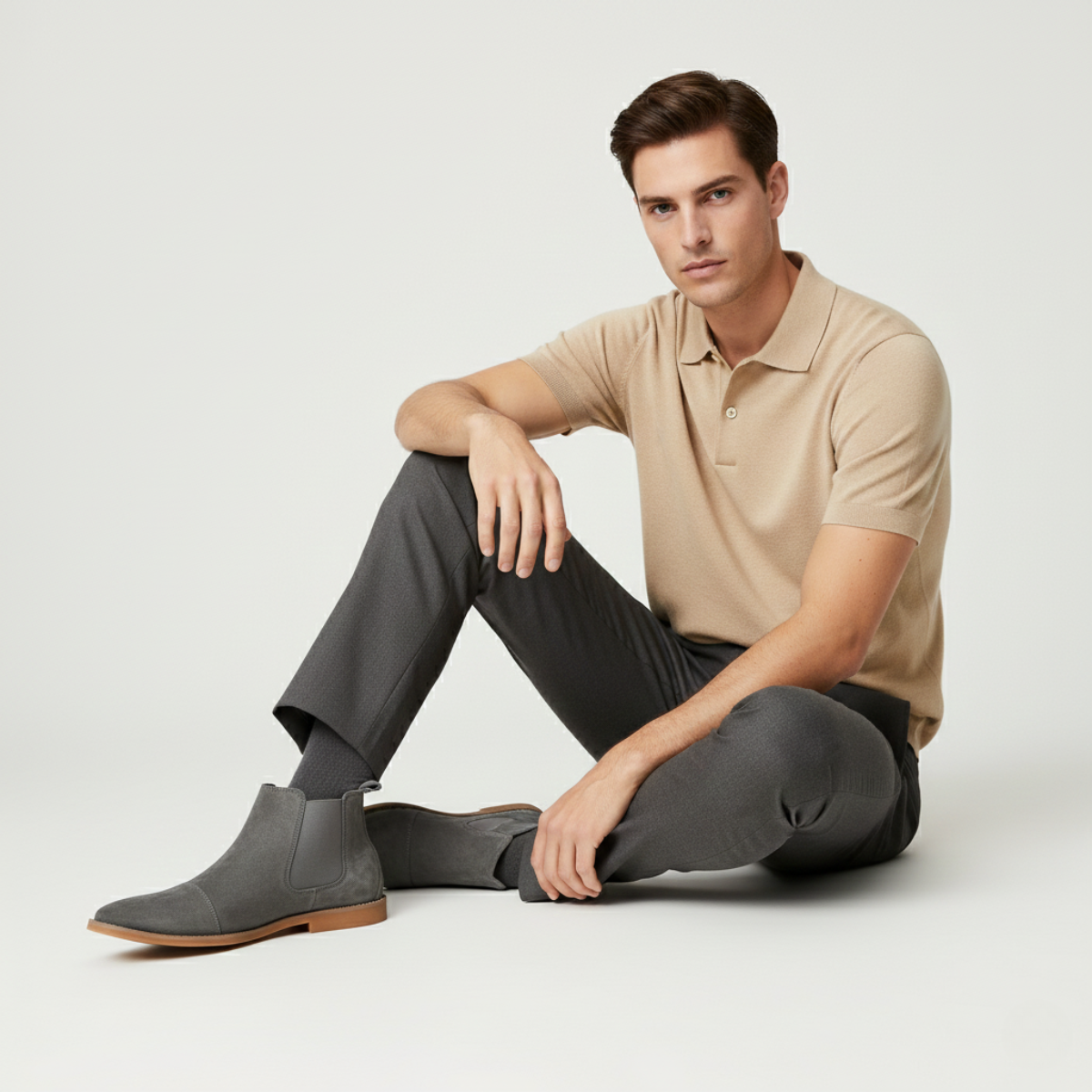 The Harris Men’s Classic Slip On Suede Chelsea Boots