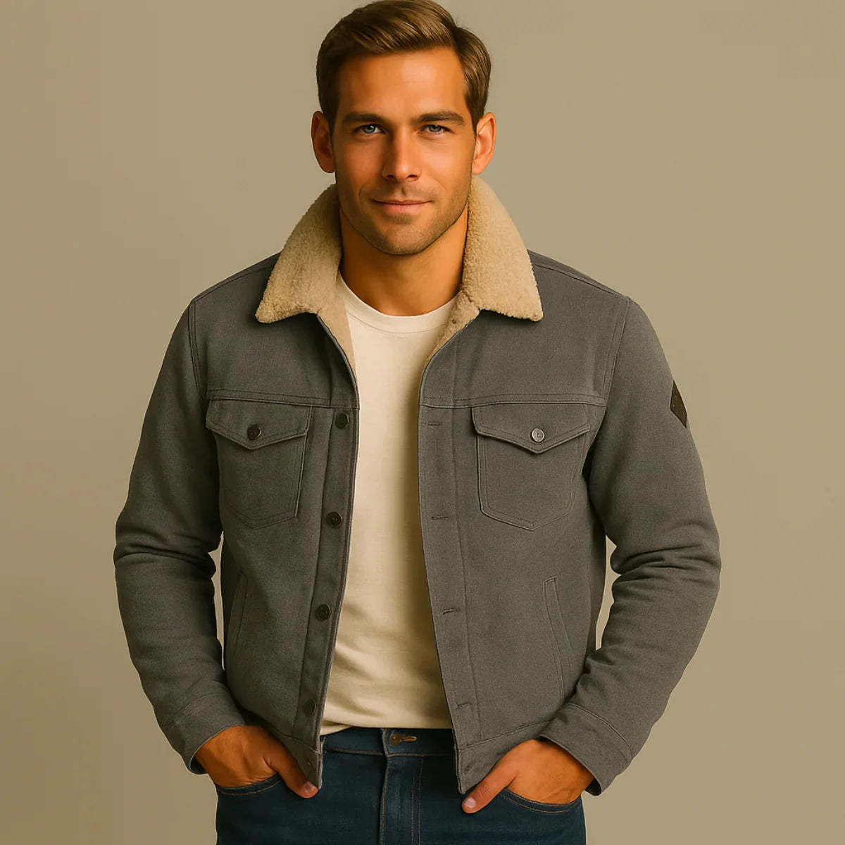 The Vancouver Men's Fleece Lined Outdoor Jacket - Modern & Warm