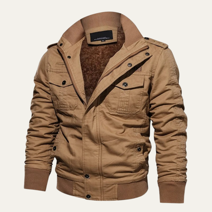 The Foxgate Men’s Thick Plush Lined Windproof Bomber Jacket