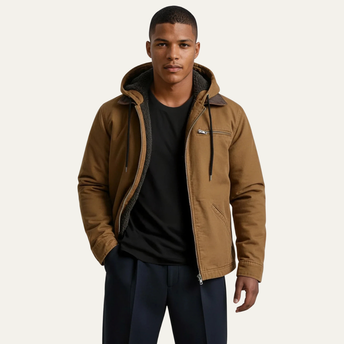 The Westwood Men’s Winter Warm Fleece Lined Hooded Jacket