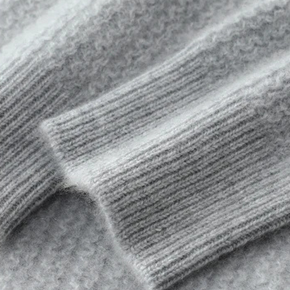 The Valladolid Men’s Winter Cashmere Quarter Zip High Collar Knit Sweater