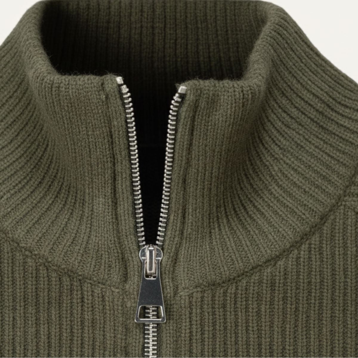 The Richmend Men’s Elegant Merino Wool Zip Up Cardigan