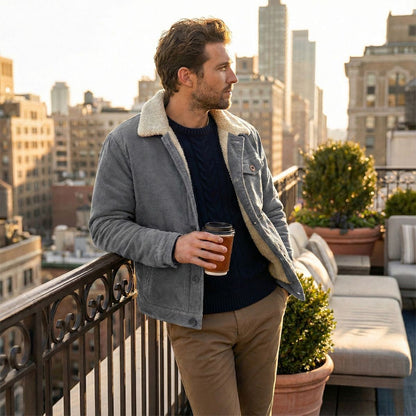 The Eversley Men's Corduroy Warm Winter Jacket