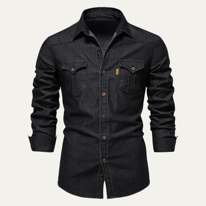 The Roseland Men’s Trendy Slim Fit  Stand Collar Cotton Shirt