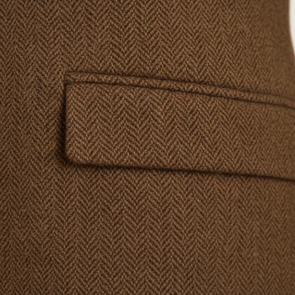 The Berwick Men’s Brown Smart Casual Tweed Blazer Coat
