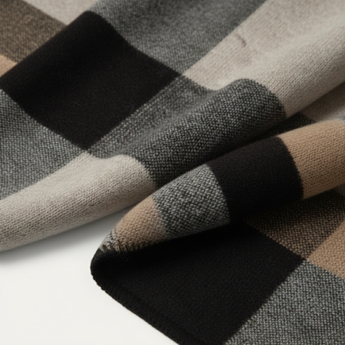 The Highgate Men's Classic Knit Plaid Scarf