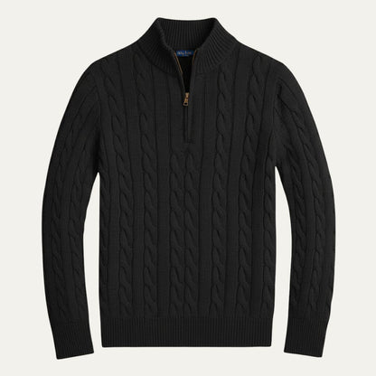 The Salina Men's Half Zip Mock Neck Knitted Sweater