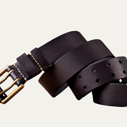 The Lancaster Belt – Double-Pin Vintage Leather Design
