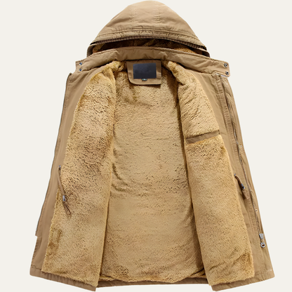 The Oakfield Men’s Warm Fleece Lined Hooded Winter Parka Jacket