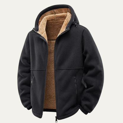 The Harriman Men’s Warm Soft Shell Fleece Zip Up Hooded Jacket
