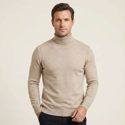 The Caernarfon Men’s Slim Fit Turtleneck Sweater