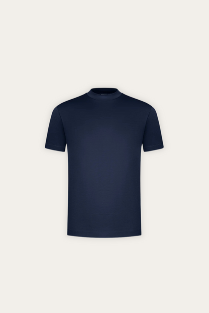 Imperial Navy Blue Cotton Crew Tee for Everyday Wear