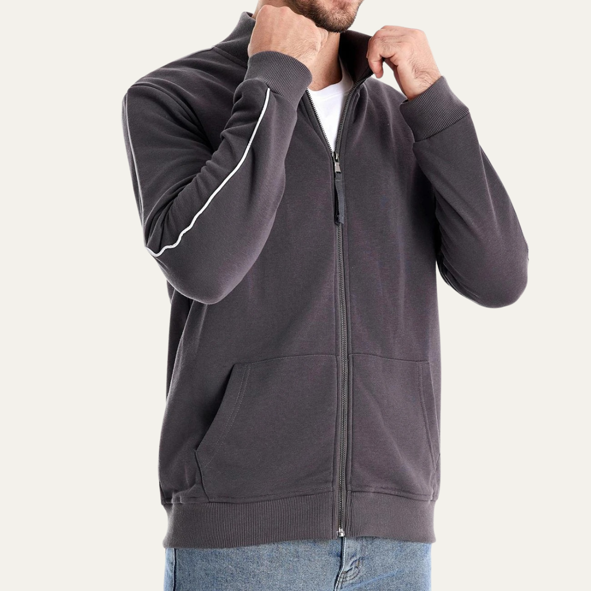 The Oxford Men’s Casual Lightweight Zip Up Jacket
