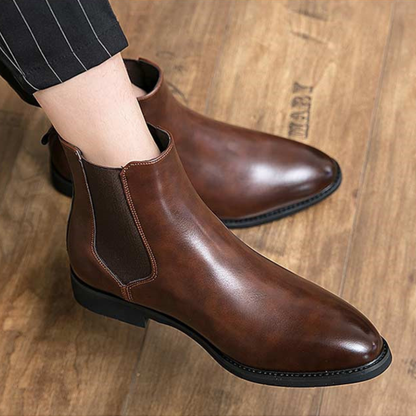 The Monterosso Men’s Smart Casual Vintage Leather Chelsea Boots