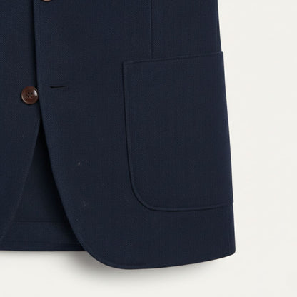 The Gravedona Men’s Office Herringbone Single Breasted Wool Tweed Blazer Jacket