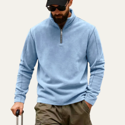 The Vesuvius Men’s Warm Quarter Zip Fleece Sweater