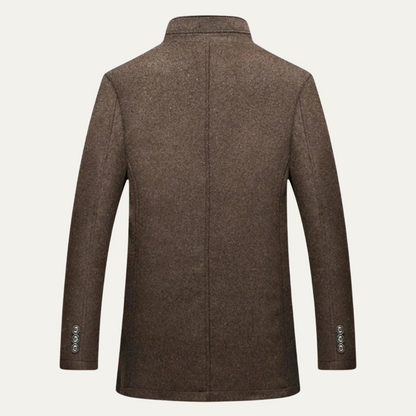 The Broadway Men's Wool Blend Classic Trench Coat