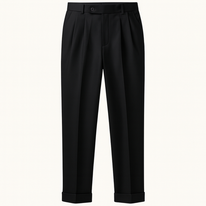 The Montrose Men’s Pleated Suit Pants – Elegant Straight Fit Dress Pants