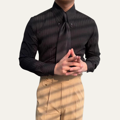 The Harrington Men’s Vintage Shirt – Turn Down Collar Button Up Dress Shirt