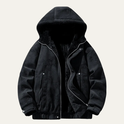 The Lisbon Men's Retro Fleece Lined Hooded Jacket